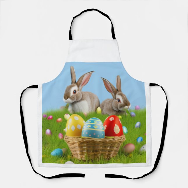 Cute Easter Bunnyfor a positive mood     Apron (Front)