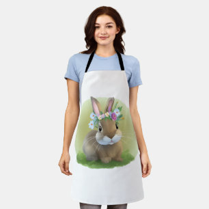 Cute Easter Bunnyfor a positive mood   Apron