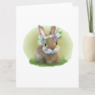 Cute Easter Bunnyfor a positive mood    Card