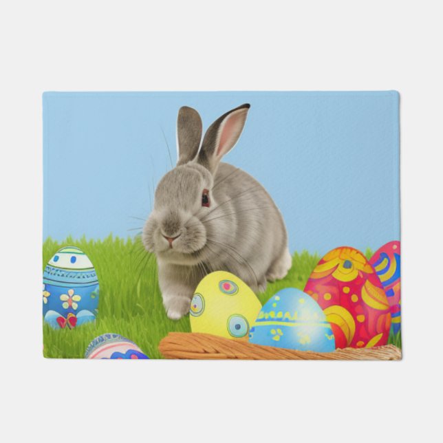 Cute Easter Bunnyfor a positive mood   Doormat (Front)