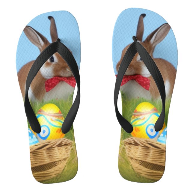 Cute Easter Bunnyfor a positive mood   Flip Flops (Footbed)