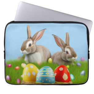 Cute Easter Bunnyfor a positive mood   Laptop Sleeve