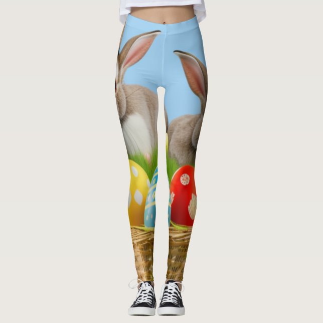Cute Easter Bunnyfor a positive mood        Leggings (Front)