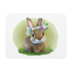 Cute Easter Bunnyfor a positive mood  Magnet