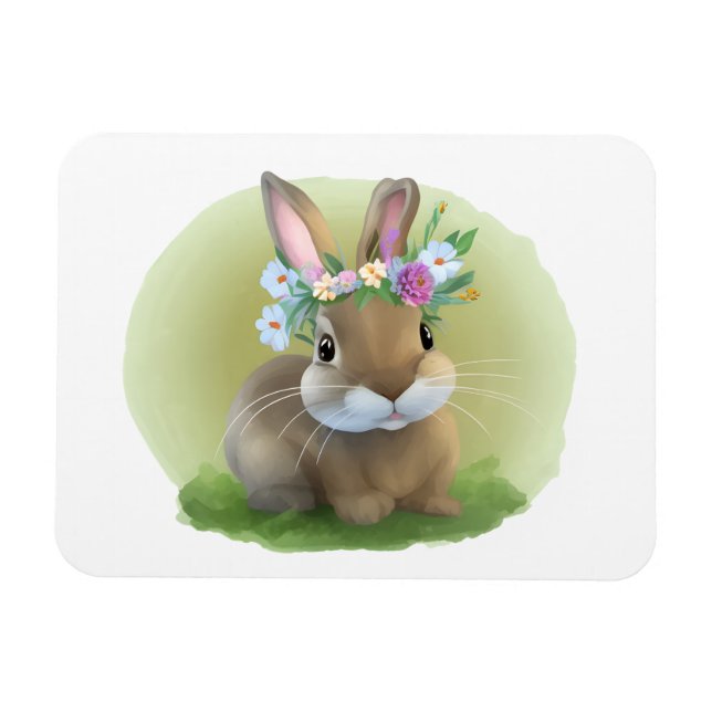 Cute Easter Bunnyfor a positive mood  Magnet (Horizontal)
