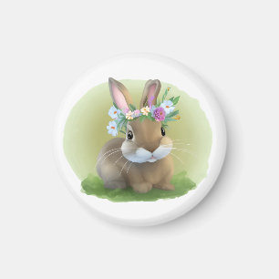 Cute Easter Bunnyfor a positive mood  Magnet