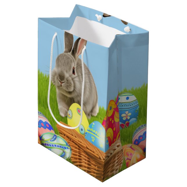 Cute Easter Bunnyfor a positive mood   Medium Gift Bag (Front Angled)