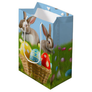 Cute Easter Bunnyfor a positive mood       Medium Gift Bag