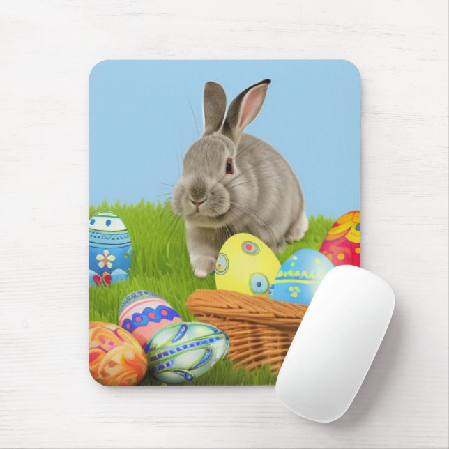 Cute Easter Bunnyfor a positive mood   Mouse Pad (With Mouse)