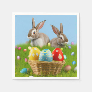 Cute Easter Bunnyfor a positive mood Napkin