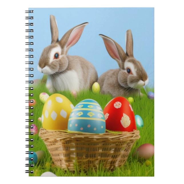 Cute Easter Bunnyfor a positive mood   Notebook (Front)