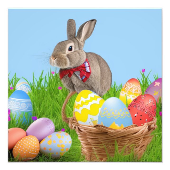 Cute Easter Bunnyfor a positive mood Photo Print (Front)