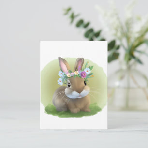 Cute Easter Bunnyfor a positive mood Postcard