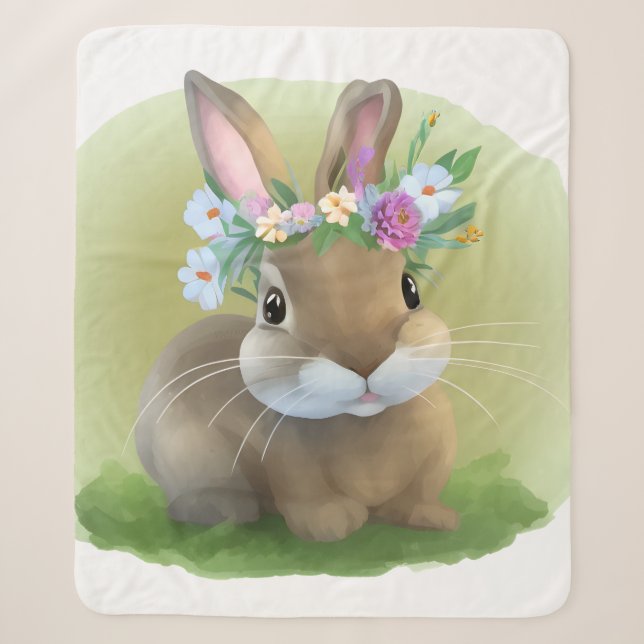 Cute Easter Bunnyfor a positive mood  Sherpa Blanket (Front)
