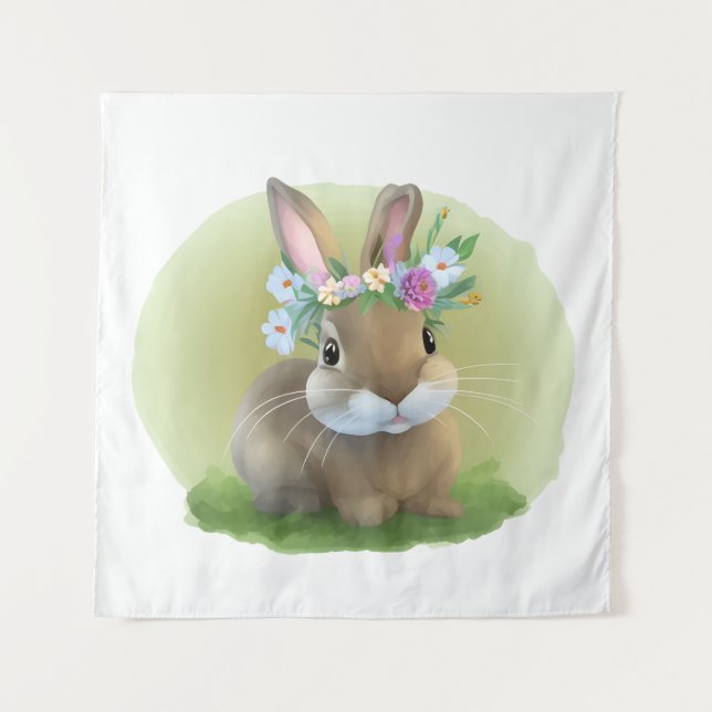 Cute Easter Bunnyfor a positive mood  Tapestry (Front)