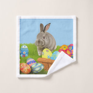Cute Easter Bunnyfor a positive mood Wash Cloth