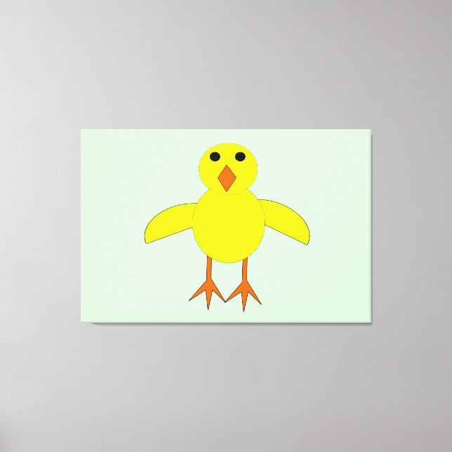 Cute Easter Chick Canvas Pri Print (Front)