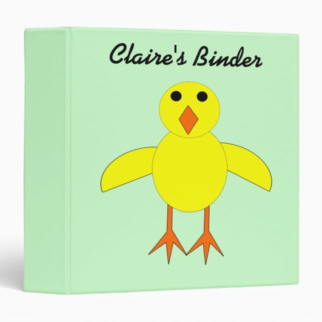 Cute Easter Chick Custom Binder (Front/Spine)