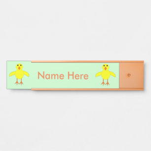 Cute Easter Chick Custom Door Sign