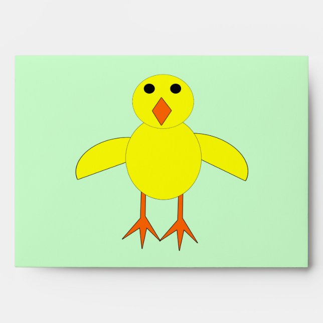 Cute Easter Chick Custom Envelopes (Front)