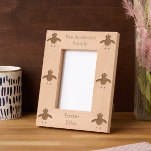 Cute Easter Chick Custom Family Name Etched Frames