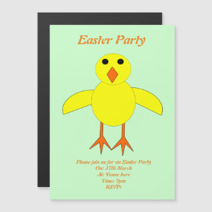 Cute Easter Chick Custom Invite