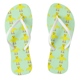 Cute Easter Chick Flip Flops