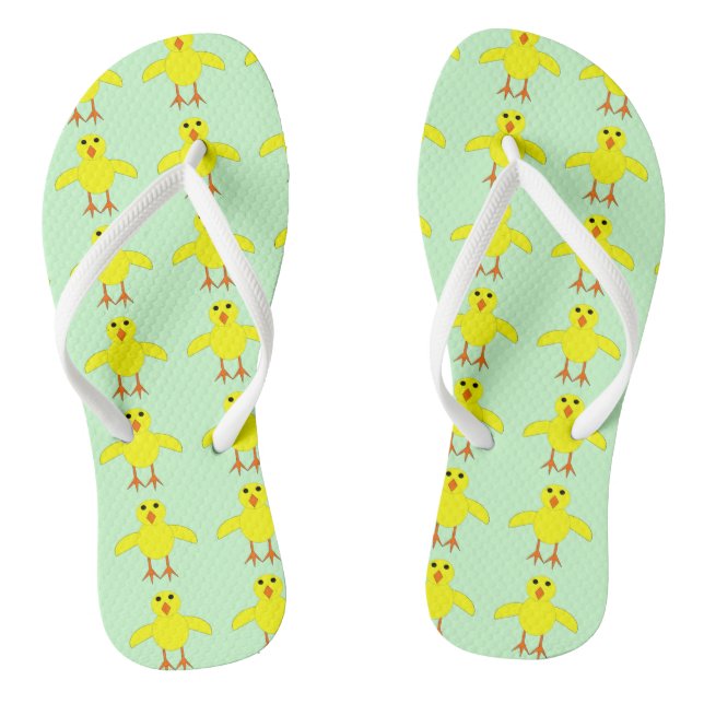 Cute Easter Chick Flip Flops (Footbed)