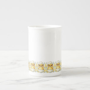 Cute Easter Chick Glasses Mimosa Bloom Bone China Mug