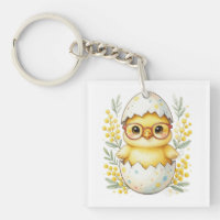 Cute Easter Chick Glasses Mimosa Bloom