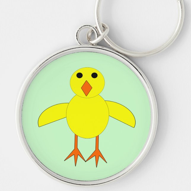 Cute Easter Chick Keychain (Front)