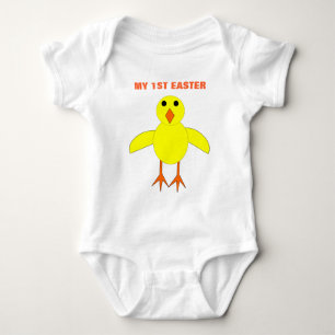 Cute Easter Chick My 1st Easter Custom Baby Onesi Bodysuit
