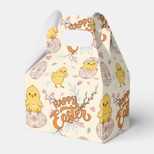 Cute Easter Chick Pattern Favor Box