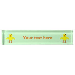 Cute Easter Chick Personalized Desk Nameplate
