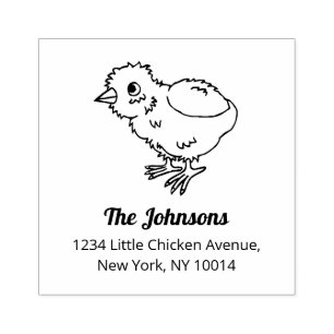 Cute Easter Chick Rubber Stamp