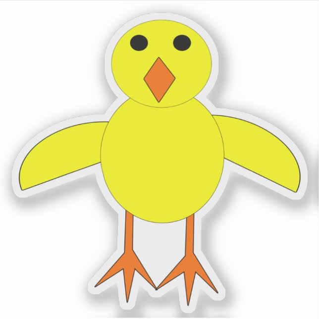 Cute Easter Chick Shaped (Front)
