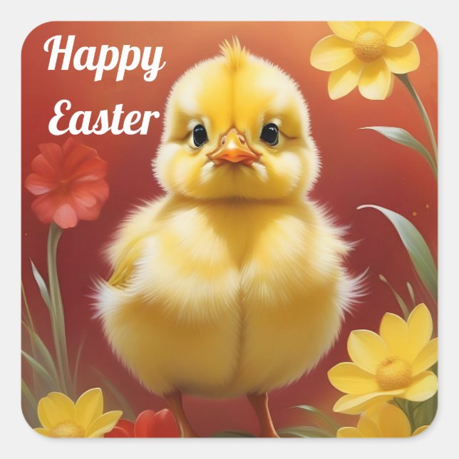 Cute Easter Chick Sticker (Front)