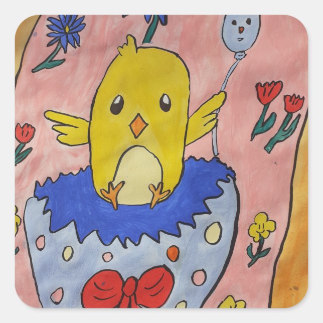 Cute Easter Chick Sticker (Front)