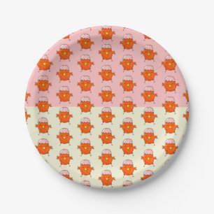 Cute Easter Chick with Eggshell Pattern  Paper Plate