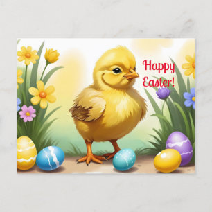 Cute Easter Chicken 1, Easter Postcard