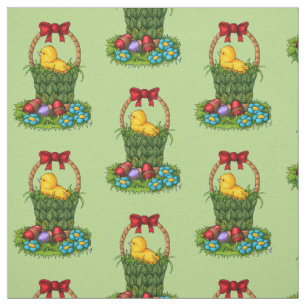 Cute Easter Chicken Fabric