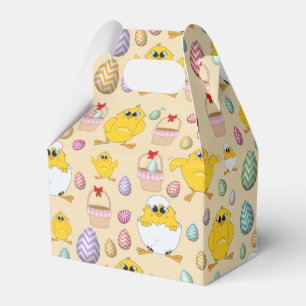 Cute Easter Chicks Pattern Favor Box