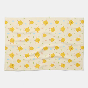 Cute Easter Chicks Pattern Kitchen Towel