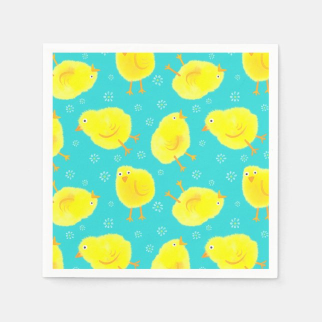 Cute Easter Chicks Pattern Napkin (Front)