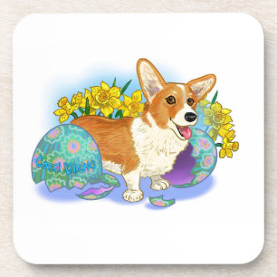Cute Easter Corgi Coaster