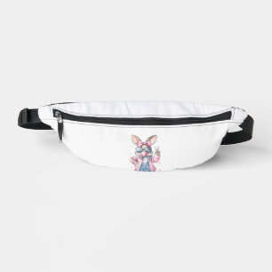 Cute Easter Day Bunny Blowing Bubble Rabbit Women  Fanny Pack