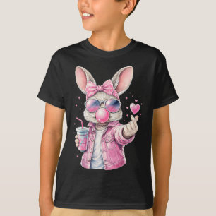 Cute Easter Day Bunny Blowing Bubble Rabbit Women T-Shirt