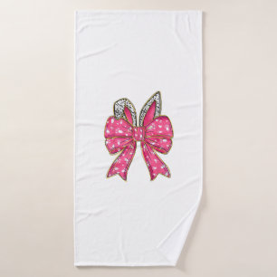 Cute Easter Day Coquette Bow Bunny Rabbit Womens G Bath Towel