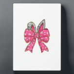 Cute Easter Day Coquette Bow Bunny Rabbit Womens G Plaque<br><div class="desc">Cute Easter Day Coquette Bow Bunny Rabbit Womens Girls Kids T-Shirt</div>