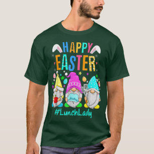 Cute Easter Day Gnome Love Lunch Lady Women Matchi T-Shirt